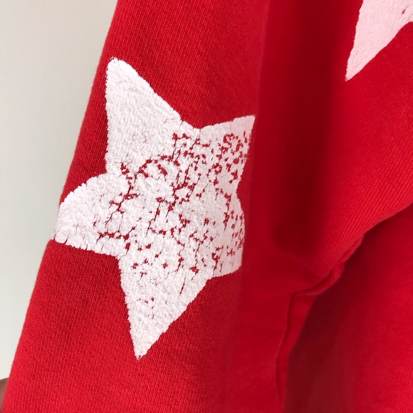 Current/Elliott cut-cropped Star fleece hoodie S - Picture 4 of 8